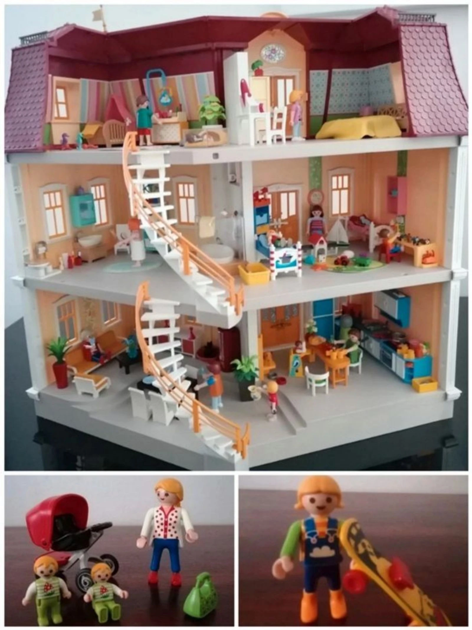 Casa de la ciudad completa Playmobil 5302 - la mamá y sus gemelos - La niña y su patineta ATENCIÓN NO SE ENVÍA – photo 2